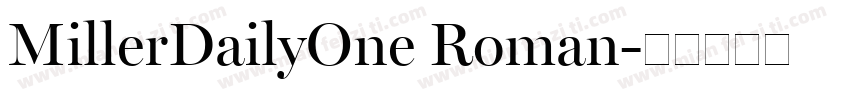 MillerDailyOne Roman字体转换